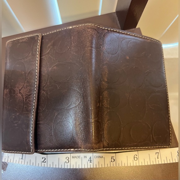 Coach EUC Vtg Saddle Brown Leather Bi-Fold Card Holder Snap Front Coin Wallet - Picture 4 of 13